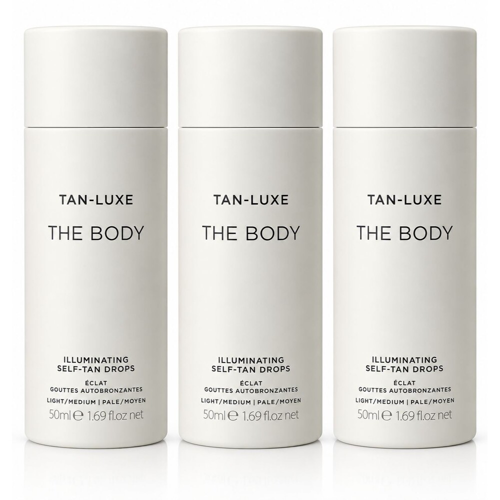 TAN-LUXE The Body Self-Tan Drops Light/Medium 50ml 1.69 oz 3 Pack NEW